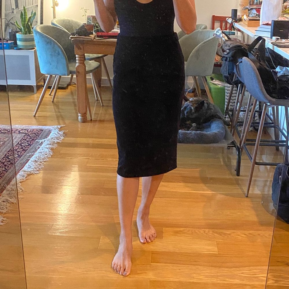 Whistles Velvet Jersey Tube Skirt